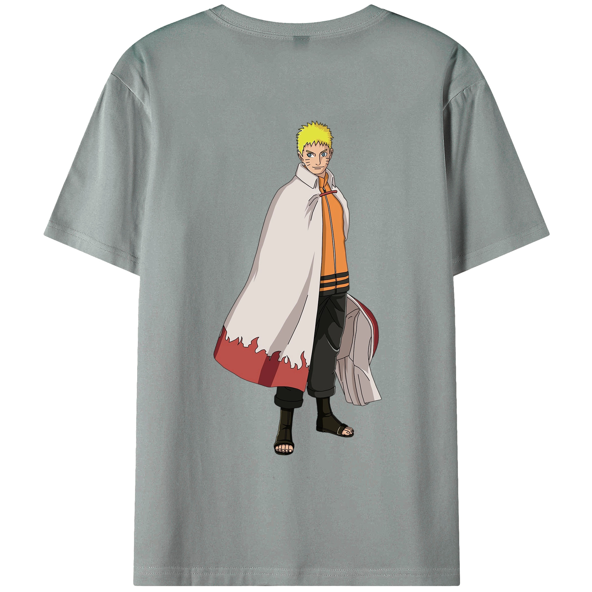 （画像用） NARUTO -ナルト- うずまき ナルト Uzumaki Naruto 綿100％ メンズ半袖Tシャツ（バックプリント） 通気性